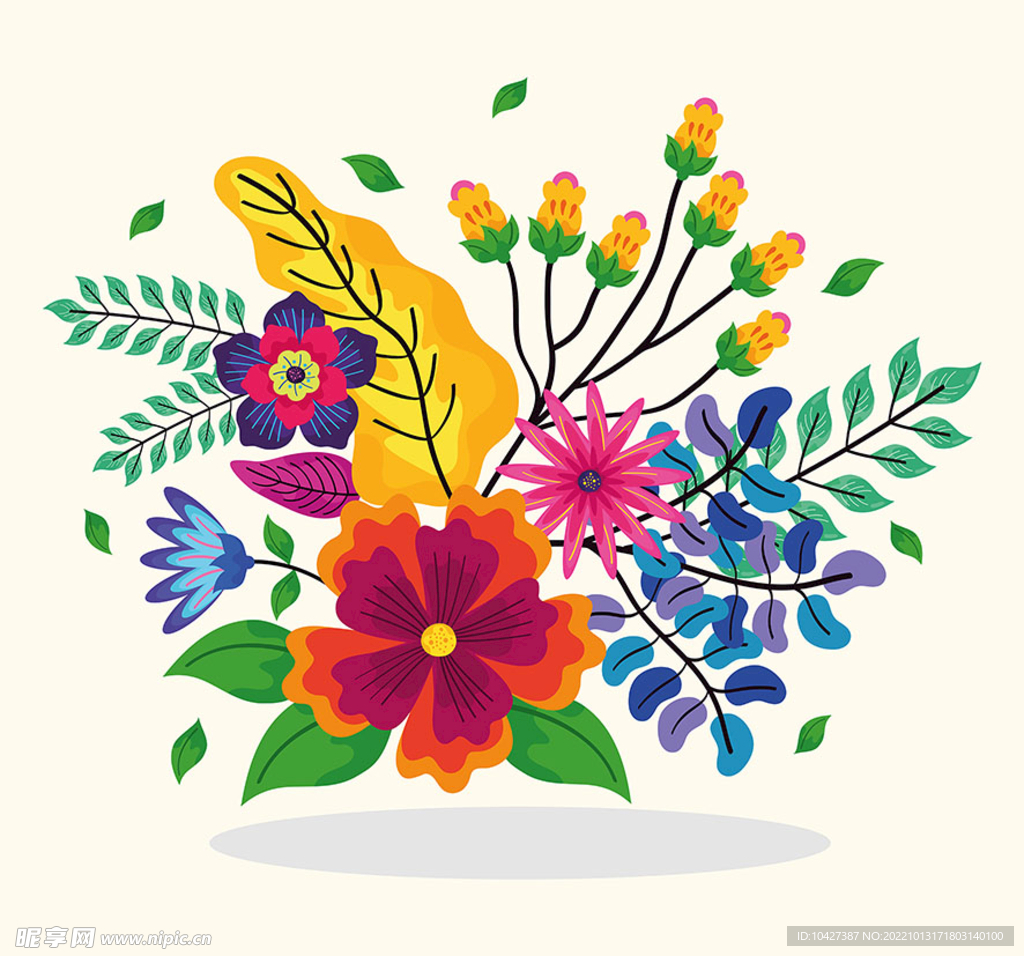 卡通花