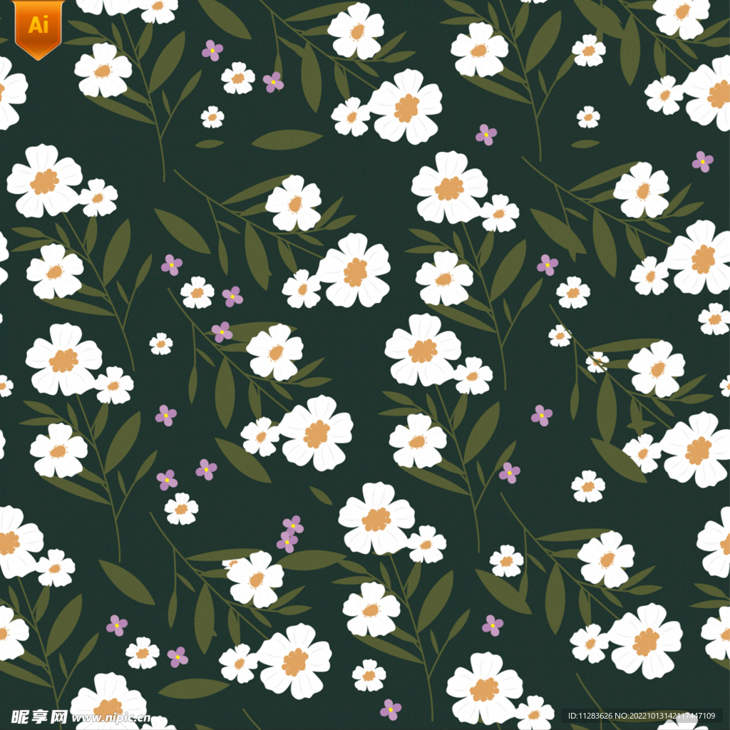 可爱小碎花图案