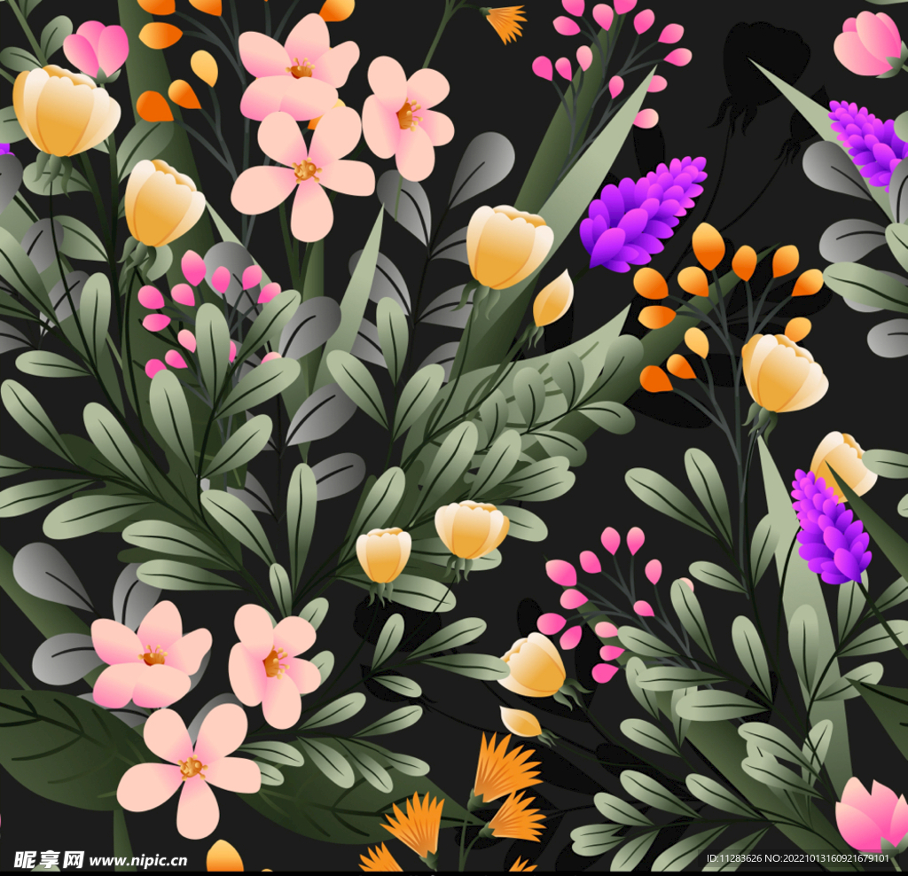 手绘植物花朵素材