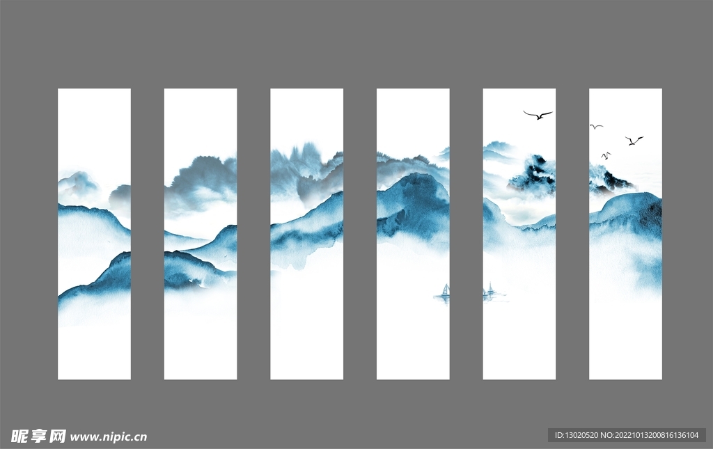 山水背景特装画