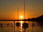 黄昏湖泊夕阳