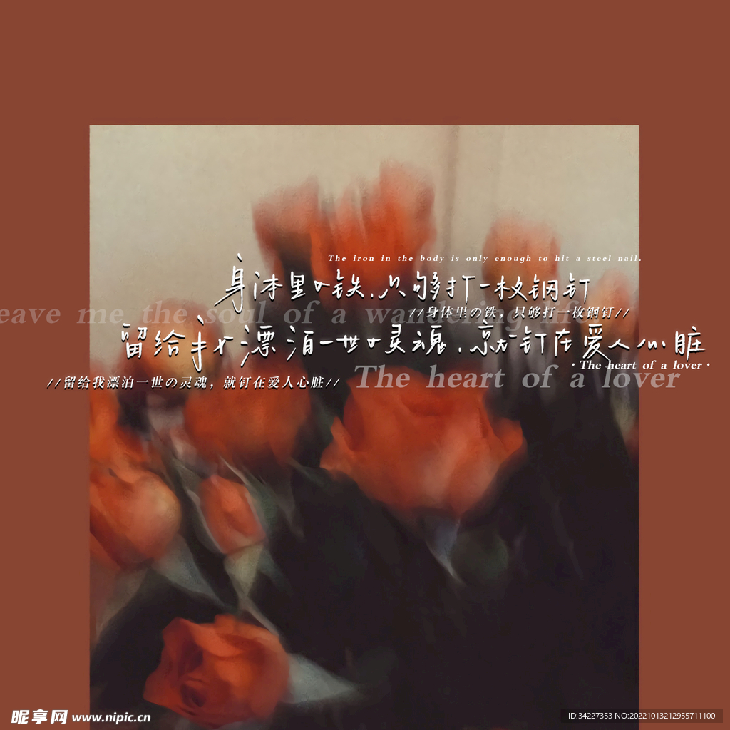 玫瑰字素背景