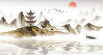 中国风山水画