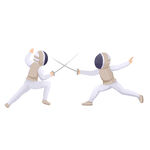 击剑运动插画