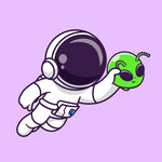 Q版宇航员 抓外星人