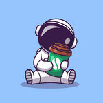 Q版宇航员 爱星巴克