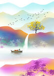 水墨画图片  山水风景 中国风
