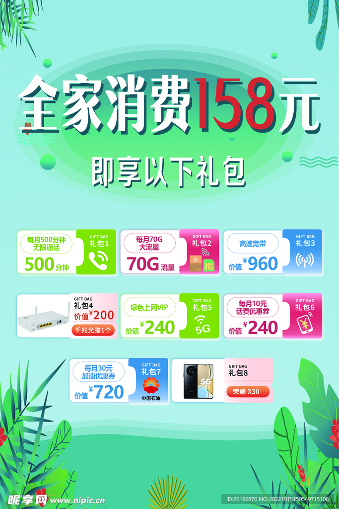 全家158套餐海报