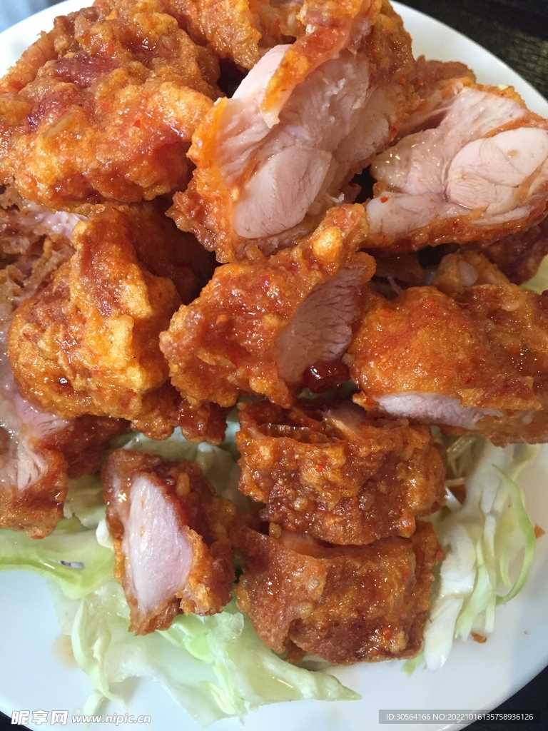 油炸鸡肉块