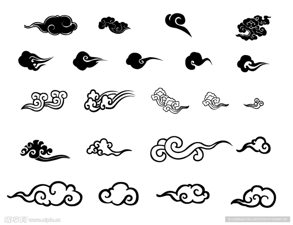 国潮古风矢量祥云