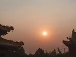 寺庙夕阳