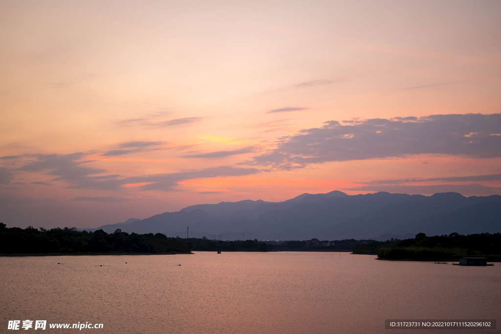 日落 夕阳 彩霞 