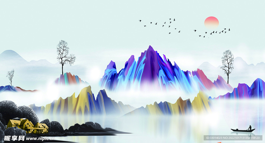 水墨山水画