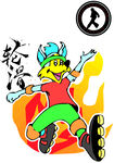 卡通轮滑图