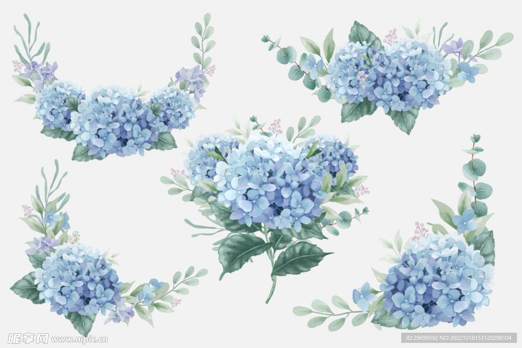 水彩花