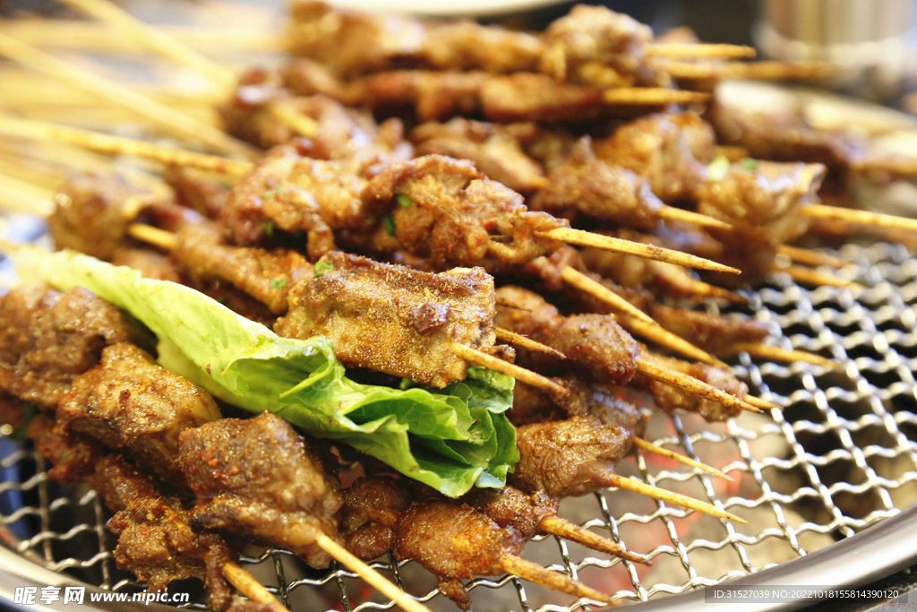 美食烧烤特写