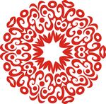 新年春节剪花窗花纸图案背景元素