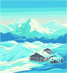 雪中小木屋