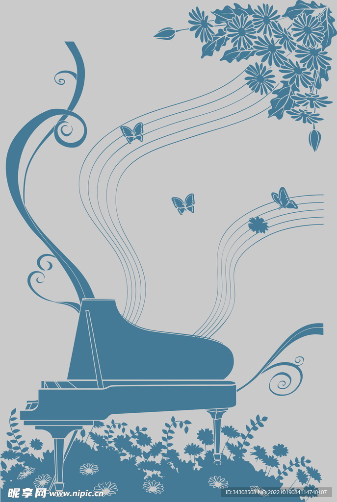 矢量图钢琴