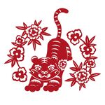 虎剪纸  