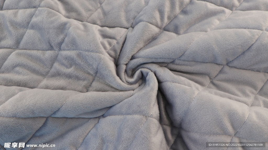 灰色水晶绒毛毯布料