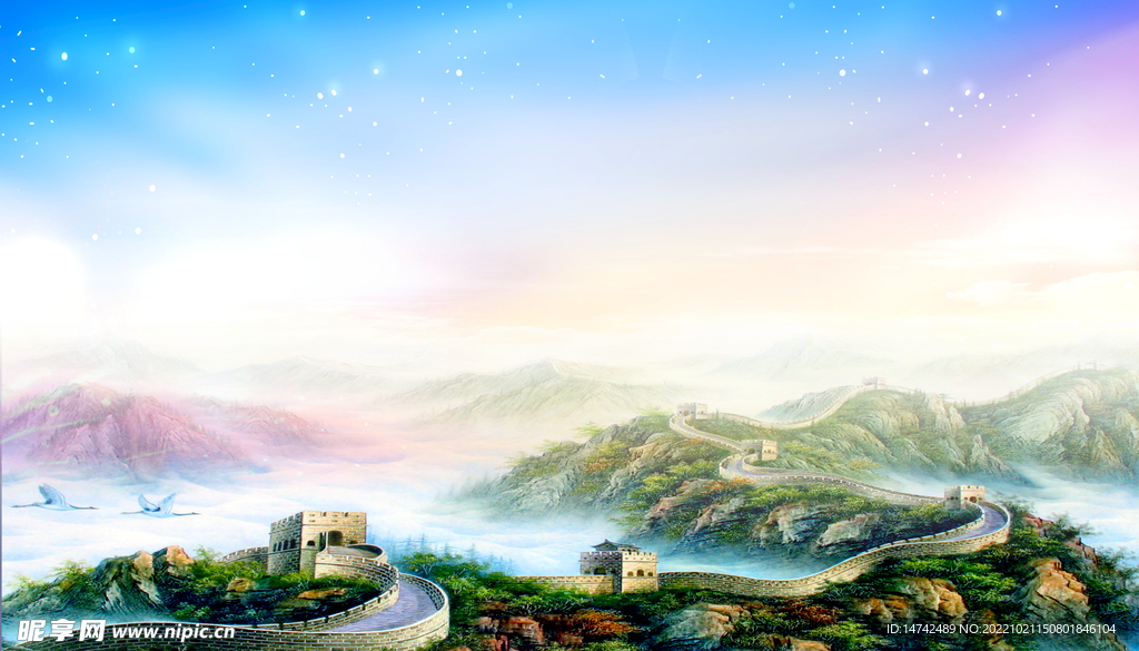 长城背景