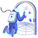 元宇宙科技矢量人物场景