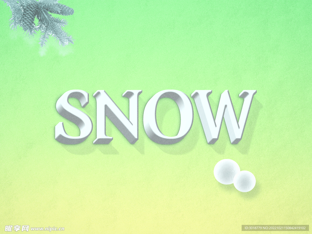 冰雪艺术字 