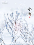 小寒节气冬季简约海报