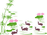 矢量图荷花