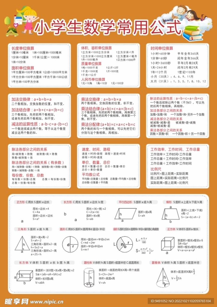 小学数学常用公式