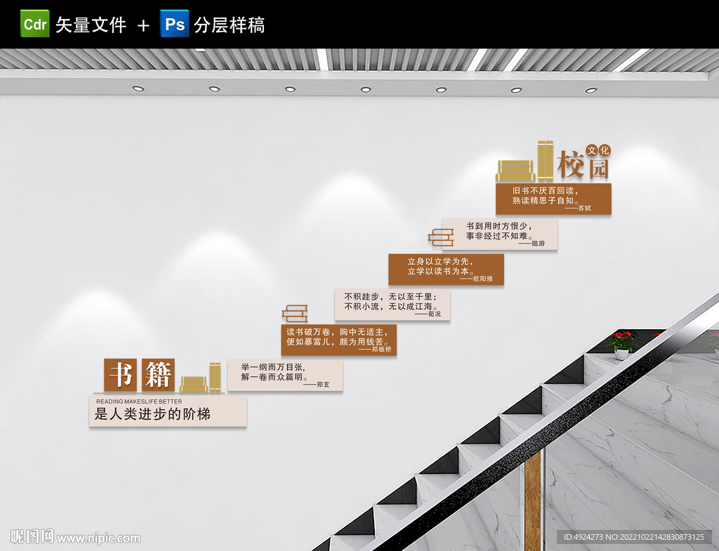 楼梯文化墙