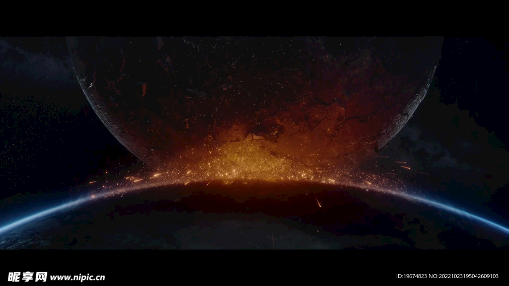 壁纸 星球碰撞