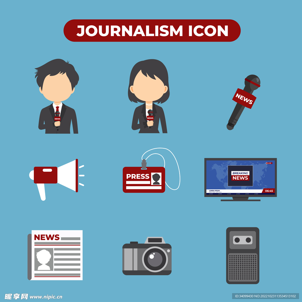 记者图标logo