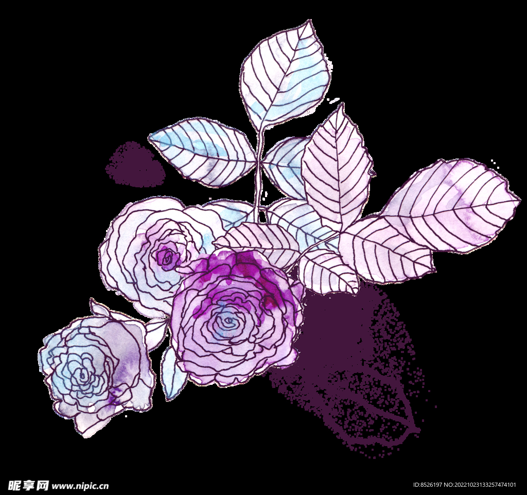 手绘花卉