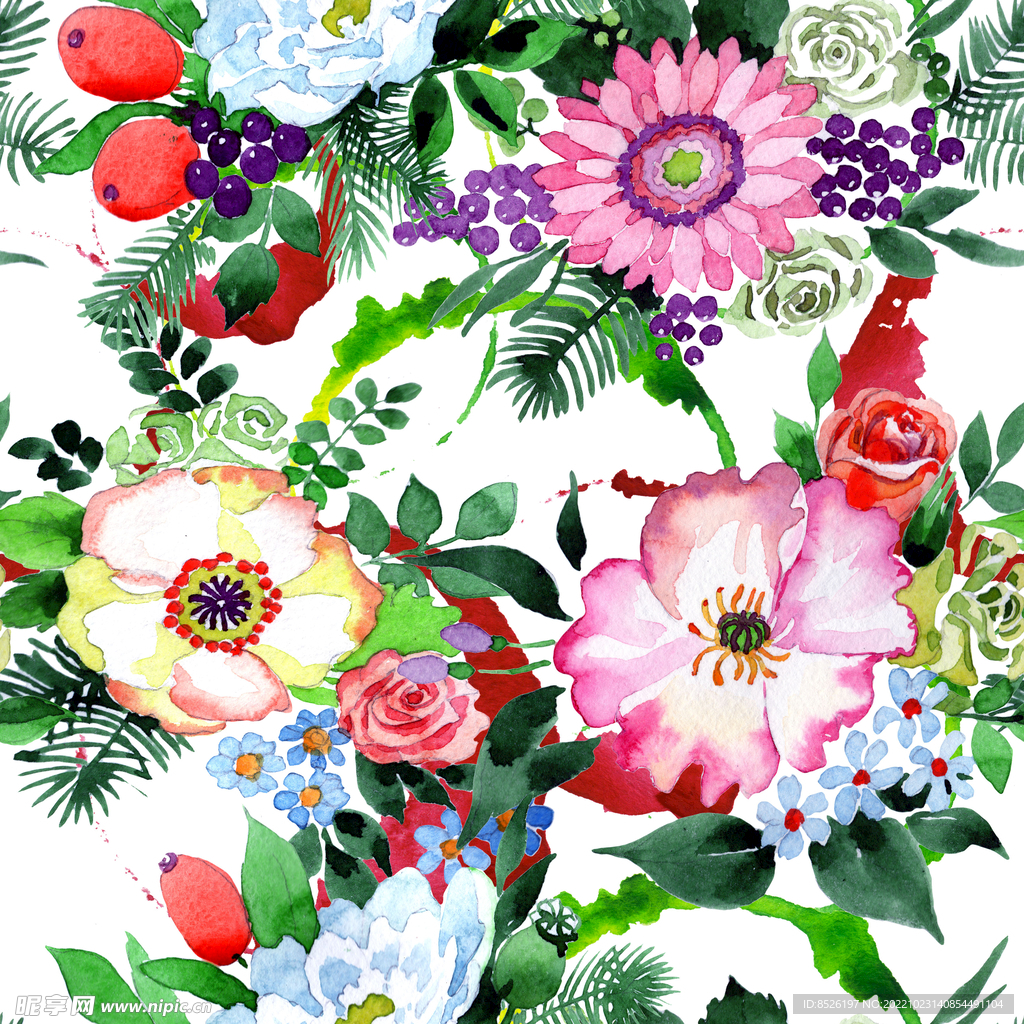 手绘花卉