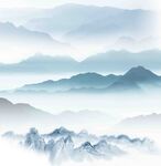 水墨山