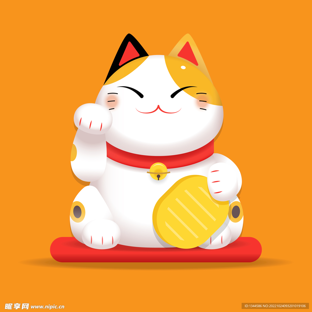 Japanese Lucky Cat Hd Transparent, Japanese Cute Cartoon Lucky Cat, Lucky Cat, Wave, Japan PNG ...