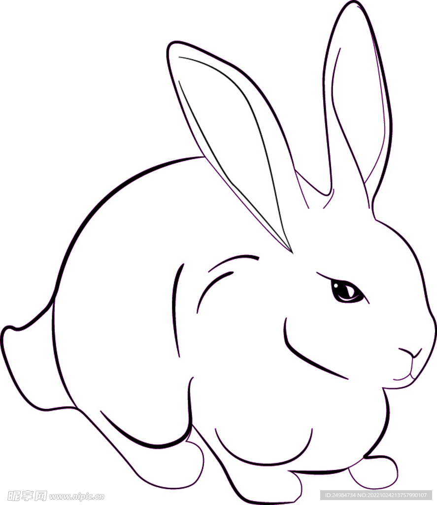 兔子卡通矢量素材插画