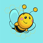 蜜蜂矢量素材插画