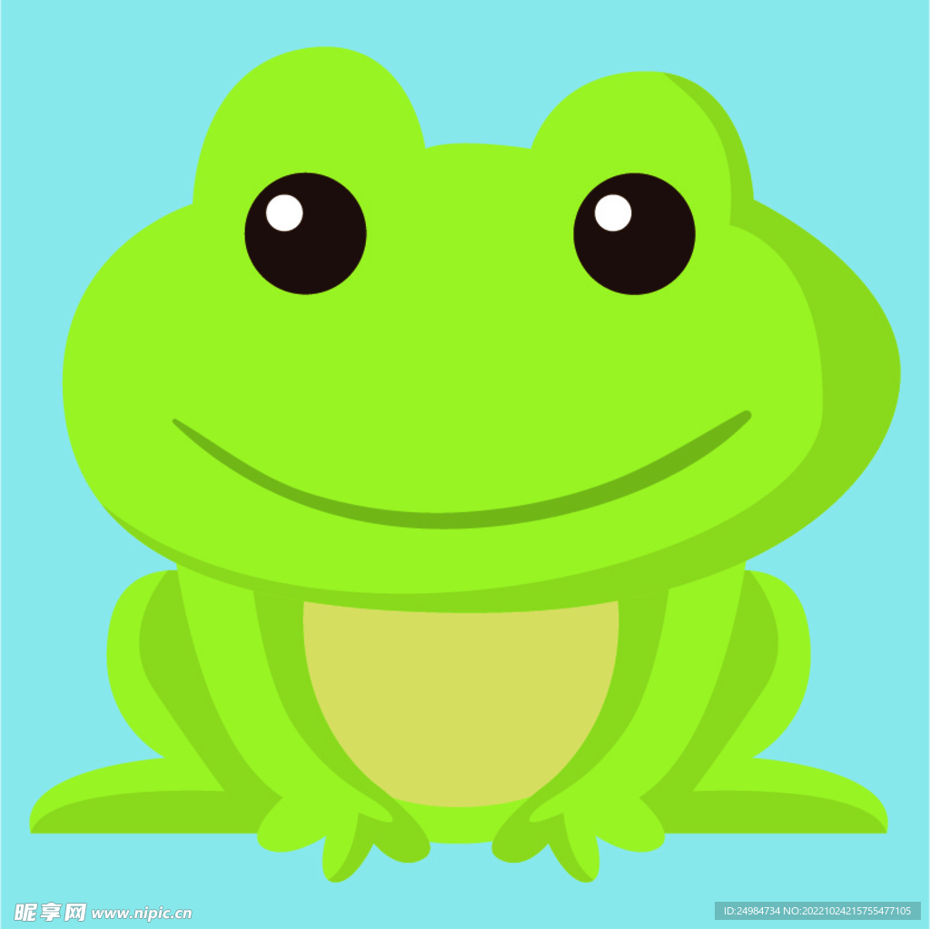 青蛙卡通矢量素材插画图片