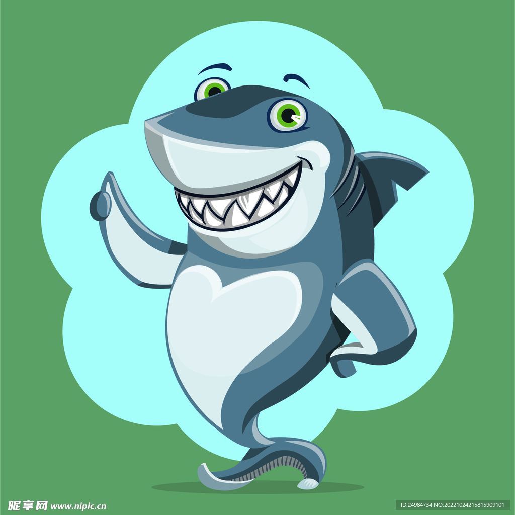 鲨鱼矢量素材插画