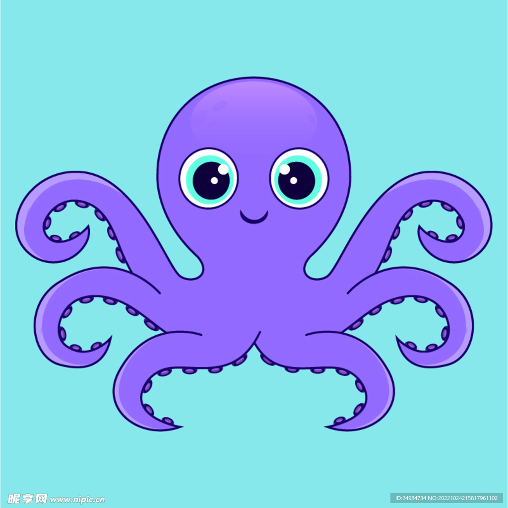 章鱼的样子卡通图图片