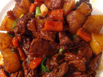 土豆红烧肉高清特写