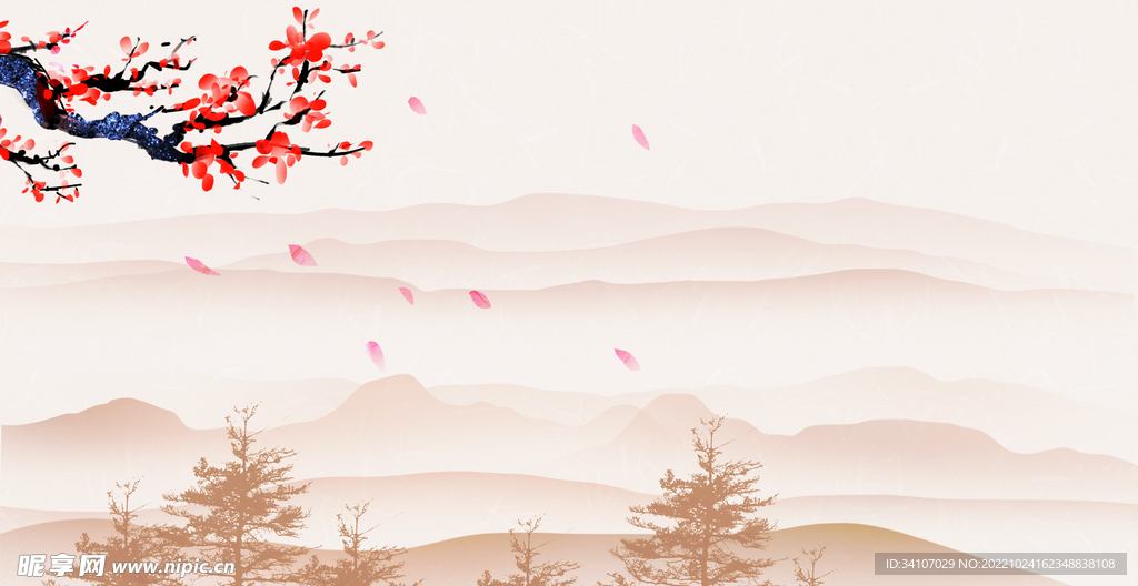 国画山水画 
