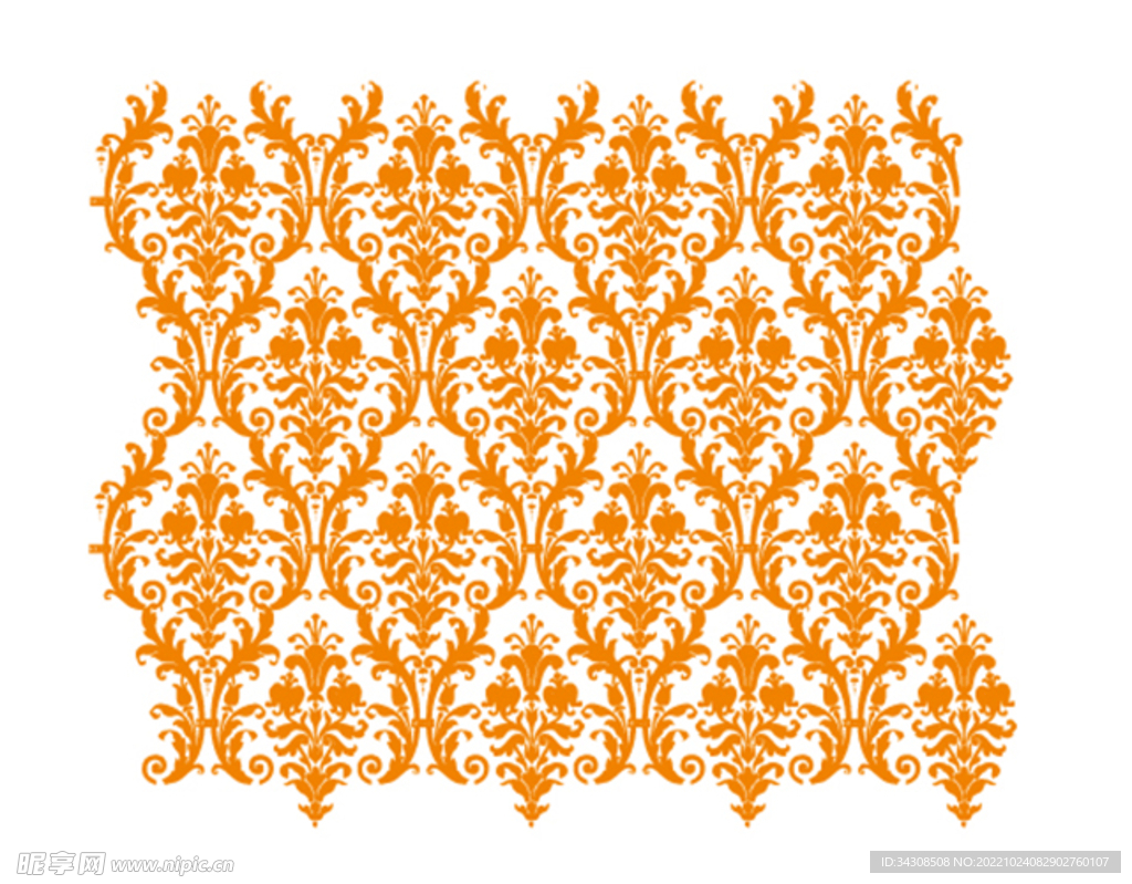 矢量图欧式壁纸花