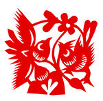 小鸟 窗花 剪纸