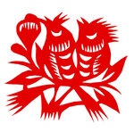 小鸟 窗花 剪纸