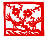 梅花 小鸟 窗花