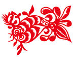 窗花 剪纸 鱼